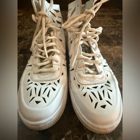 Nike. WMNS Air Force 1 Ultra Force Mid "Joli". White/Light Bone. Size 6. - Picture 11 of 12